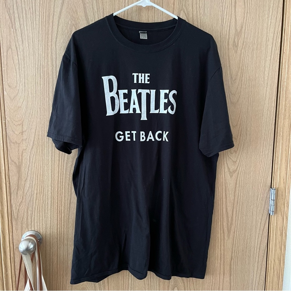 The Beatles Get Back Black T-Shirt, 100% Cotton, Beatles Band Liverpool shirt